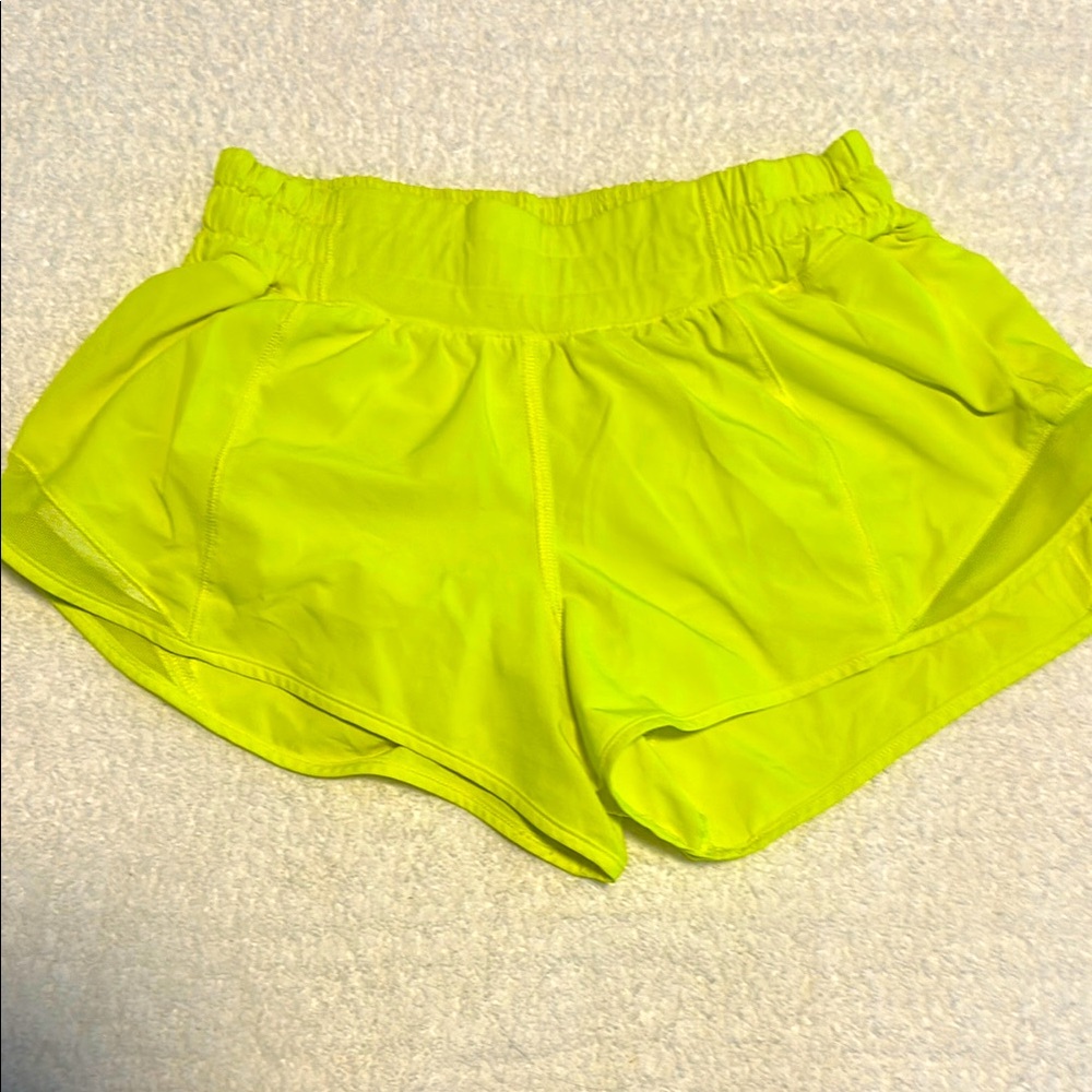 Women's Neon Yellow Shorts